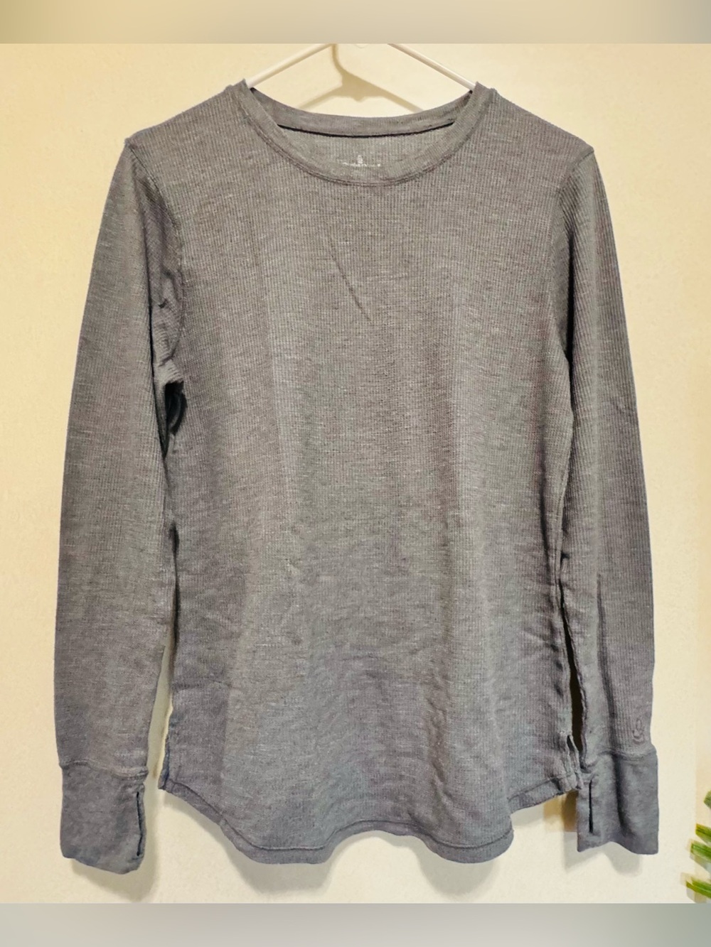 Cuddl Duds Stretch Thermal, Long Sleeve Thermal Knit Top - Gray size M